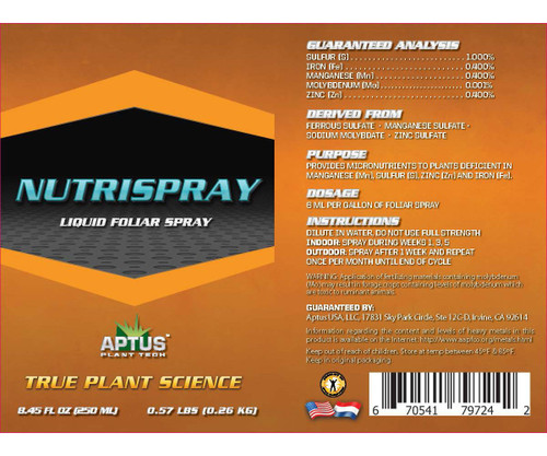 Hydrofarm AP40002 Aptus Nutrispray, 100 ml AP40002 or Aptus