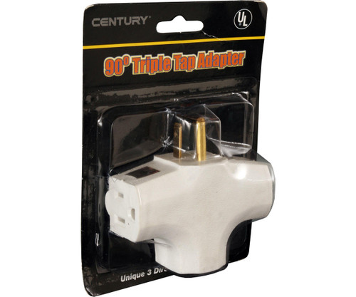 Hydrofarm CW3WAY 90 Degree Tri Tap Adapter, White CW3WAY or Hydrofarm