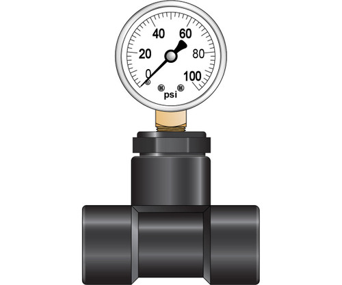 Hydrofarm DSPGW34HU Dilution Solutions 3/4 in Pressure Gauge Kit DSPGW34HU or Dilution Solutions / Dosatron