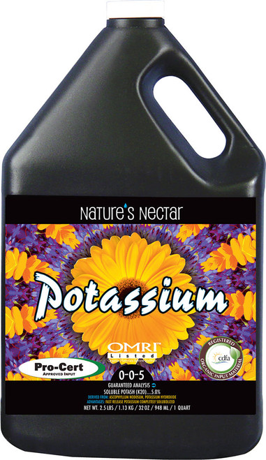 Hydrofarm EH3030 Natures Nectar Potassium 0-0-5, 5 gal EH3030 or Natures Nectar / Higrocorp