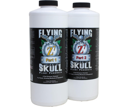 Hydrofarm FSMI012 Flying Skull Z7 Enzyme Cleanser, 1 qt part 1 and 2 FSMI012 or Flying Skull
