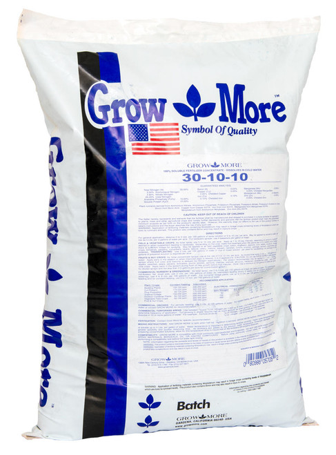 Hydrofarm GR35705 Grow More Water Soluble 30-10-10, 25 lbs GR35705 or Grow More
