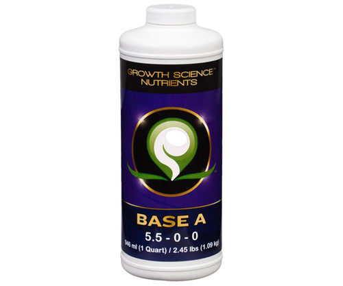 Hydrofarm GSCBAQ Growth Science Nutrients Base A, 1 qt GSCBAQ or Growth Science