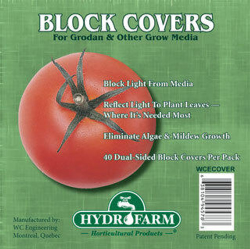 Hydrofarm HGCOV6 Rockwool Block Cover, 6, Pack of 40 HGCOV6 or Hydrofarm