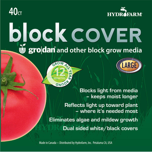 Hydrofarm HGCOV8 Rockwool Block Cover, 8, Pack of 40 HGCOV8 or Hydrofarm