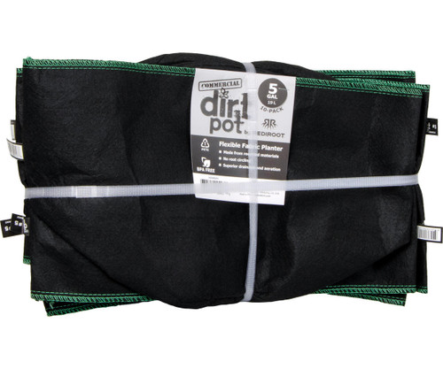 Hydrofarm HGDRRDP5 Commercial Dirt Pot by RediRoot #5, pack of 10 HGDRRDP5 or Dirt Pot