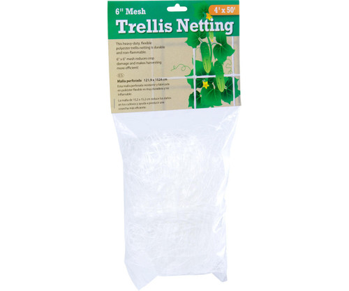 Hydrofarm HGN504 Trellis Netting 6 Mesh, non-woven, 4 x 50 HGN504 or Hydrofarm