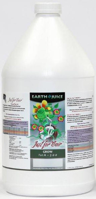 Hydrofarm HOH36903 Earth Juice Just For Coir, Grow Part A, 1 gal HOH36903 or Hydro Organics / Earth Juice