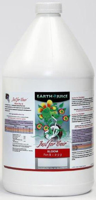 Hydrofarm HOH36963 Earth Juice Just For Coir, Bloom Part B, 1 gal HOH36963 or Hydro Organics / Earth Juice