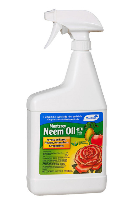 Hydrofarm MBR5003 Monterey Garden 70percent Neem Oil RTU, 1 qt MBR5003 or Monterey Lawn and Garden Products