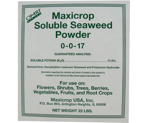 Hydrofarm MCSP22LB Maxicrop Soluble Seaweed Powder, 22 lbs MCSP22LB or MaxiCrop