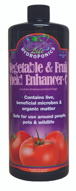 Hydrofarm ML21633 Microbe Life Vegetable andamp; Fruit Yield Enhancer-C, 1 qt CA ONLY ML21633 or Microbe Life Hydroponics