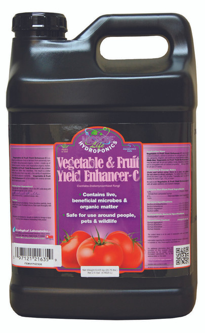 Hydrofarm ML21635 Microbe Life Vegetable and Fruit Yield Enhancer-C, 2.5 gal CA ONLY ML21635 or Microbe Life Hydroponics