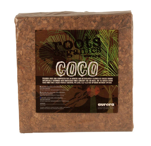 Hydrofarm ROCCB Roots Organics Coco Chips, 12 x 12 Compressed Block ROCCB or Roots Organics