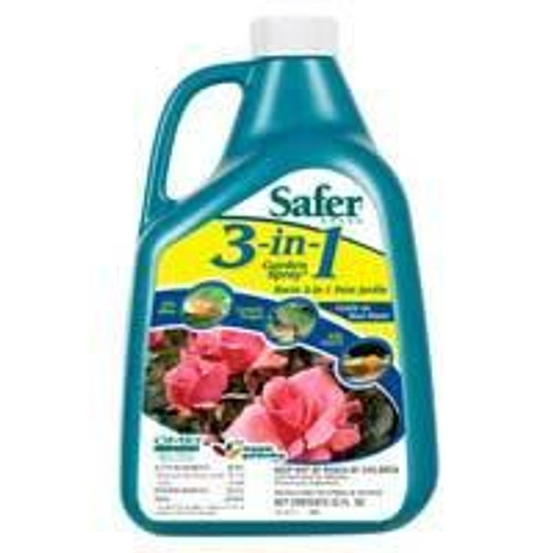 Hydrofarm SF5462 Safer 3-in-1 Garden Spray Concentrate, 1 qt SF5462 or Safer