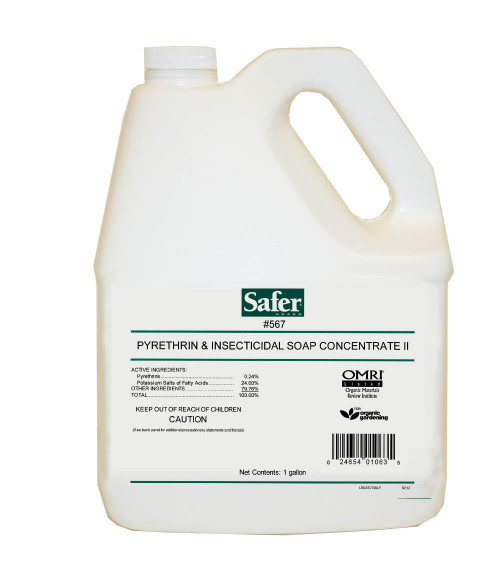 Hydrofarm SF567 Safer Pyrethrin and Insecticidal Soap Concentrate II, 1 gal, case of 4 SF567 or Safer