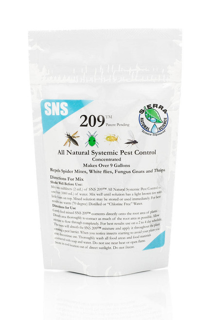 Hydrofarm SN2092OZ SNS 209 Systemic Pest Control Concentrate, 2 oz Pouch SN2092OZ or Sierra Natural Science