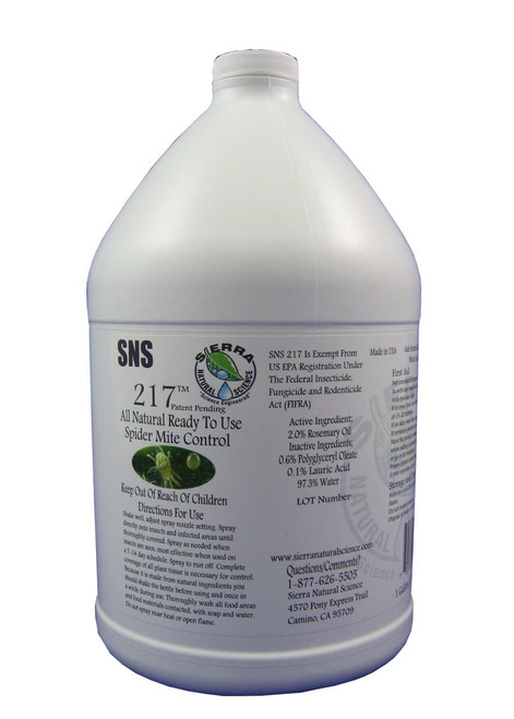 Hydrofarm SN2171GAL SNS 217 Mite Control RTU, 1 gal SN2171GAL or Sierra Natural Science