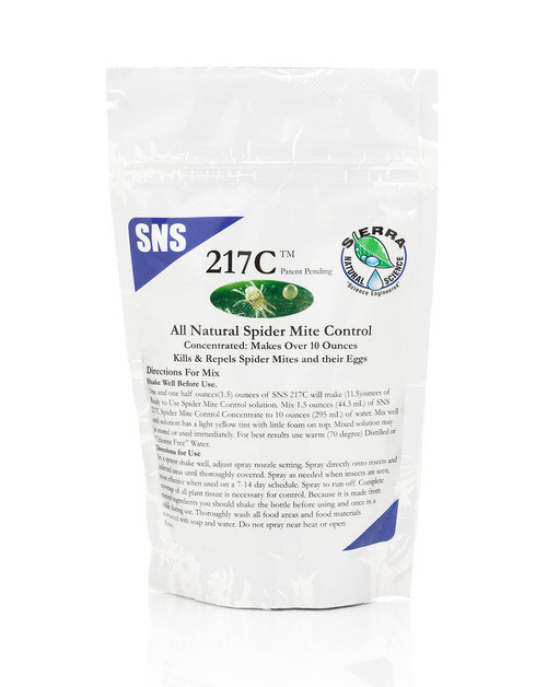 Hydrofarm SN217C1OZ SNS 217C Spider Mite Control Concentrate, 1.5 oz Pouch SN217C1OZ or Sierra Natural Science