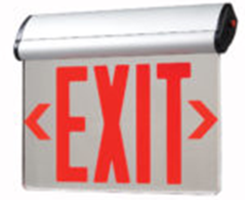 Big Beam Emergency Lighting ELITE2GAL Adjustable EDGE-LIT EXIT SIGNS Commodity Specification Grade, Swivel Adjustable ELITE2GAL Adjustable, Double Face, Battery Backup, Green Letters, Aluminim Housing, Surface Mount or ELITE2GAL or BIGBEAM