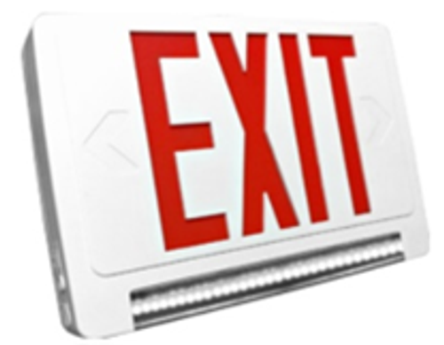 Big Beam Emergency Lighting EXKLLB2GWWU-RC Thermoplastic EXIT SIGNS with Light Bar EXKLLB2GWWU-RC Thermoplastic, Universal Face, Green Letters, Battery Backup, Light Bar, Remote Capable or EXKLLB2GWWU-RC or BIGBEAM