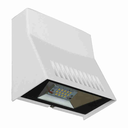 LED MINI CUTOFF WALL PACKS Die-cast aluminum with powder coat finish 70,000 hours  | LMW-12W-50K-WH | Options Available: Battery Backup, Photocell, Motion Sensor | Westgate