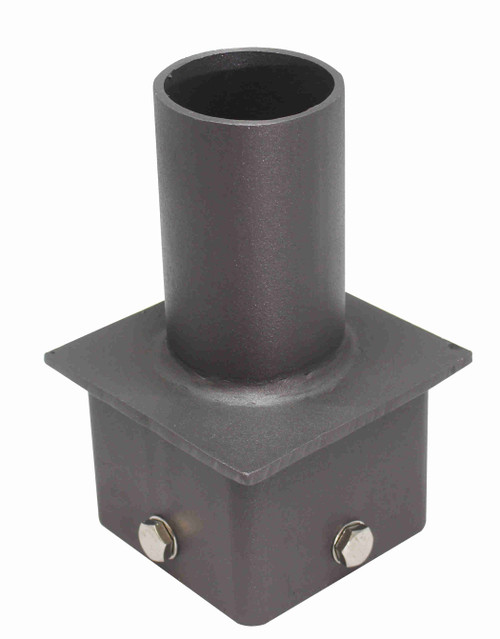 3" square pole vertical tenon, 3"  bronze.  Goes on 3" pole to accept 2" slip fitter.    | PSS3SVTZ | Options Available:  | Westgate