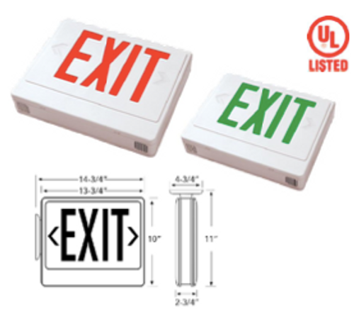 LED EXIT SIGN WITH REMOTE CApability   -   | XT-RCRW-EM | Options Available:  | Westgate