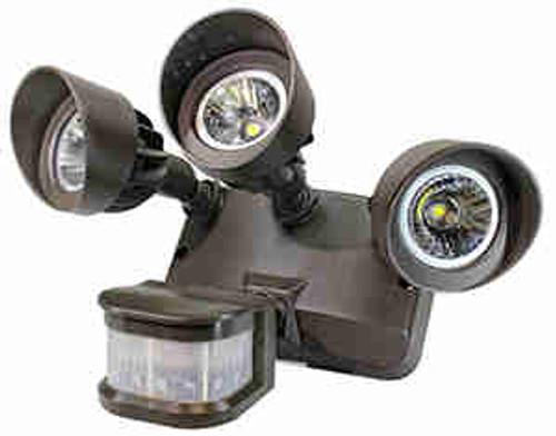 3-HEAD SECURITY LIGHTS WITH SENSOR  -  | SLB-312-50K-P | Options Available:  | Westgate