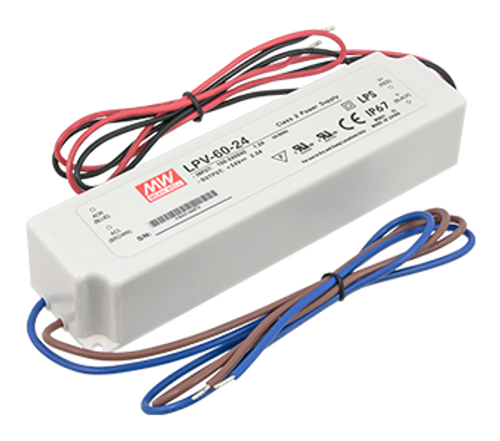 American Lighting LED-DR60-24 LED DR60 24 CLASS 2 HARDWIRE DRIVER,24V DC,CONSTANT VOLTAGE,1 60W,cURus,7 13 16Lx1 3 4Wx1 5 8H or 714176998282 or Class 2, 60W constant voltage driver, Class 2 double insulation barrier for surge protection no ground protection, cURus Recognized