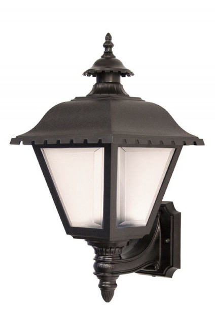 HAWTHORNE POST LANTERN - BLACK W/FROSTED LENS A19 LED| Wave Lighting | 270SF-LE26W-BK