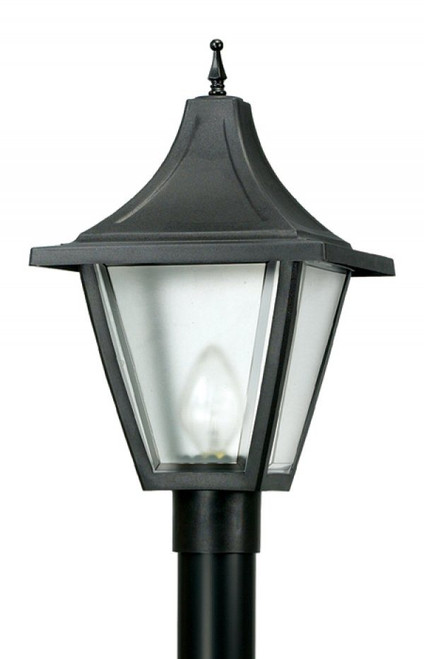 POST TOP E39 LED BK - BLACK W/FROSTED LENS 24W| Wave Lighting | 610F-LC5C