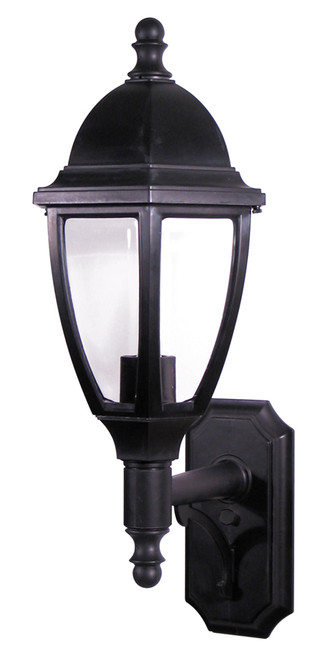 Everstone Wall Lantern - Black W/Clear Lens Lightwave| Wave Lighting | S11Sc-Lr15C-Bk
