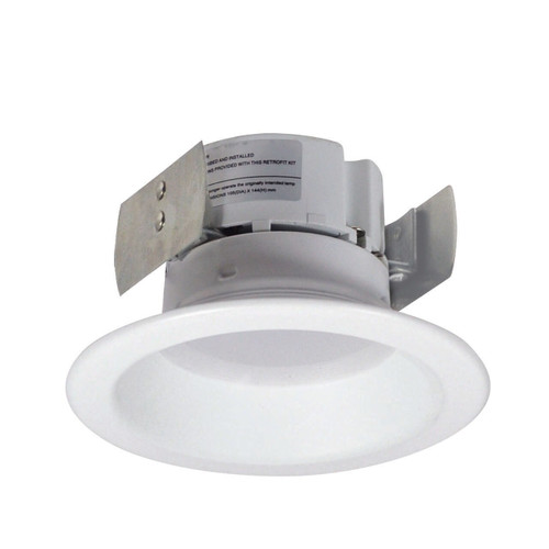 Nora Lighting NOX-43140WW 4 Onyx Retrofit LED, Round Reflector, 650lm, 10.5W, 4000K, 90CRI, 120V, White or NOX-43140WW or Product Line LE49 or Nora