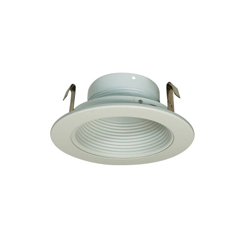 4" Stepped Metal Baffle Trim w/ Metal Ring, White/Bronze | NS-40BZ | Product Line: 124 | Nora