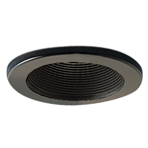 Nora Lighting NS-41B 4 Stepped Metal Baffle Trim w/ Metal Ring, Black/Black or NS-41B or Product Line 124 or Nora