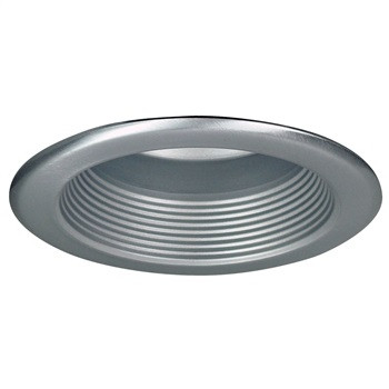 5" Stepped Baffle w/ Metal Ring & Bracket, White | NT-5010W | Product Line: 125 | Nora