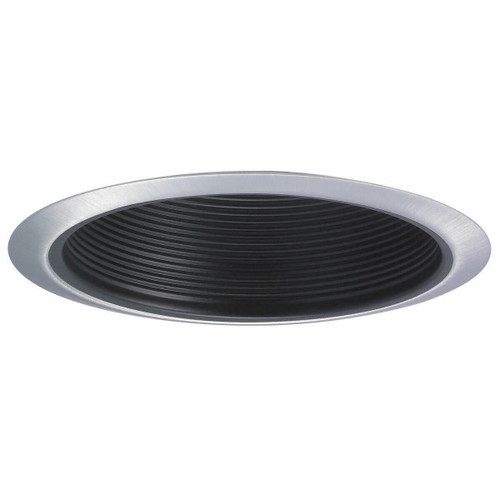 Nora Lighting NTM-30N 6 BR/PAR30 Stepped Baffle w/ Metal Ring, Black/Natural Metal or NTM-30N or Product Line 126 or Nora