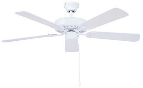 RP LightingFans 1052WW Royal Star White Ceiling Fan 52 inch Sweep - 1052WW