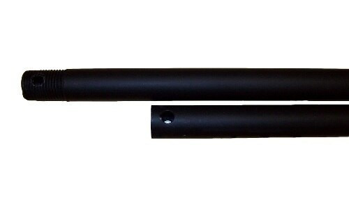 RP LightingFans E72BK Royal Pacific Black Downrod - E72BK