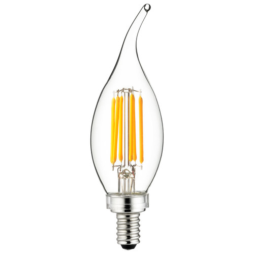 Sunlite 80662-SU CFC/LED/FS/5W/E12/D/CL/27K 5 Watt Filament Chandelier