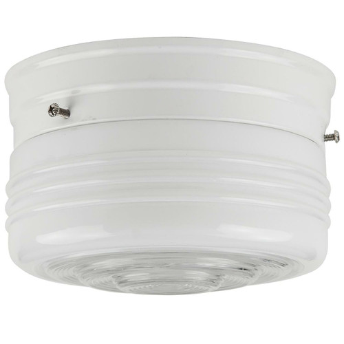 Sunlite 08220-SU Sunlite 10 Drum Ceiling Fixture, White Finish, Semi-Frosted Glass