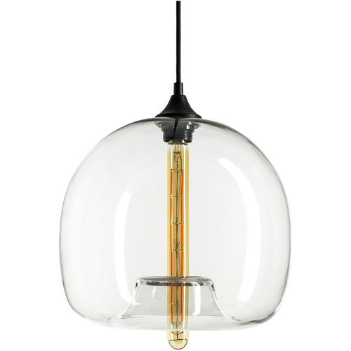 Sunlite Glass Sphere Collection Pendant Vintage Antique Style Fixture, Clear Glass