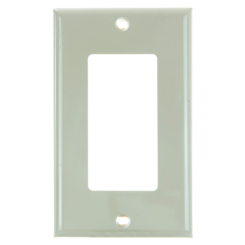 Sunlite E301/I 1 Gang Decorative Switch and Receptacle Plate, Ivory