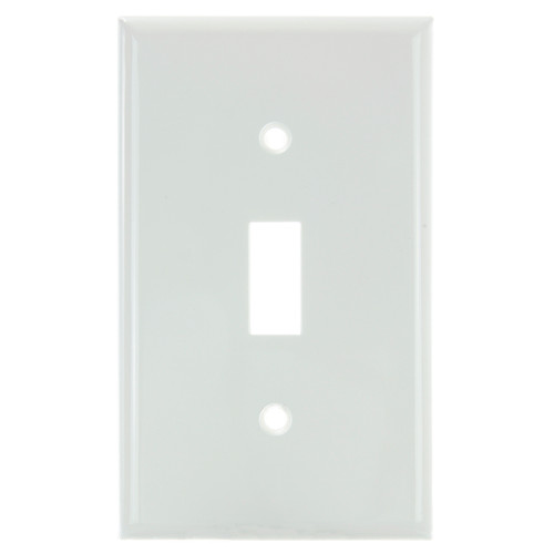 Sunlite E101/W 1 Gang Toggle Switch Plate, White