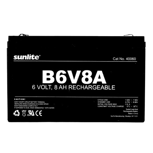 Sunlite B6V8A Emergency Back-Up Battery