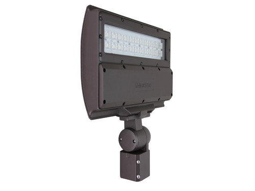 Maxlite Mpulse Flood: 55W, 120-277V, Rectangular, 5000K, Bronze, Knuckle Surface Mount, 10Kv Surge Suppressor MP-FL55UR-50BKS