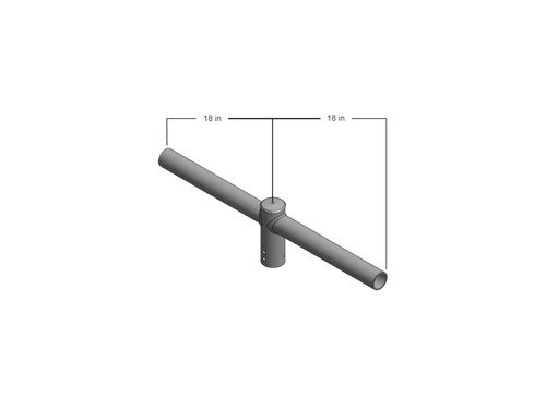 Maxlite Tenon Top Spoke Brackets, 2-3/8", Steel, 2 Arms @ 180 Degrees, Bronze PL-SB218-B