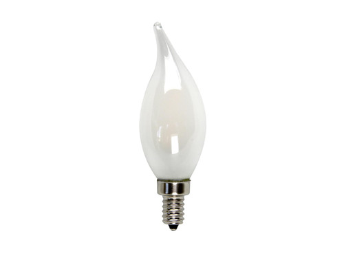ENCLOSED FROST FILAMENT 3.5 WATT BA10 DIM 2700K BENT TIP CANDLE | EFF3.5BA1027C | 14101726 | Maxlite