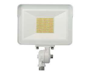 Keystone Technologies 35W LED Flood Light w/ Photocell, 120V-277V, CCT Select, White | KT-FLED35-R1A-UNV-8CSB-VDIM-W | Keystone Technologies at lightingandsupplies.com